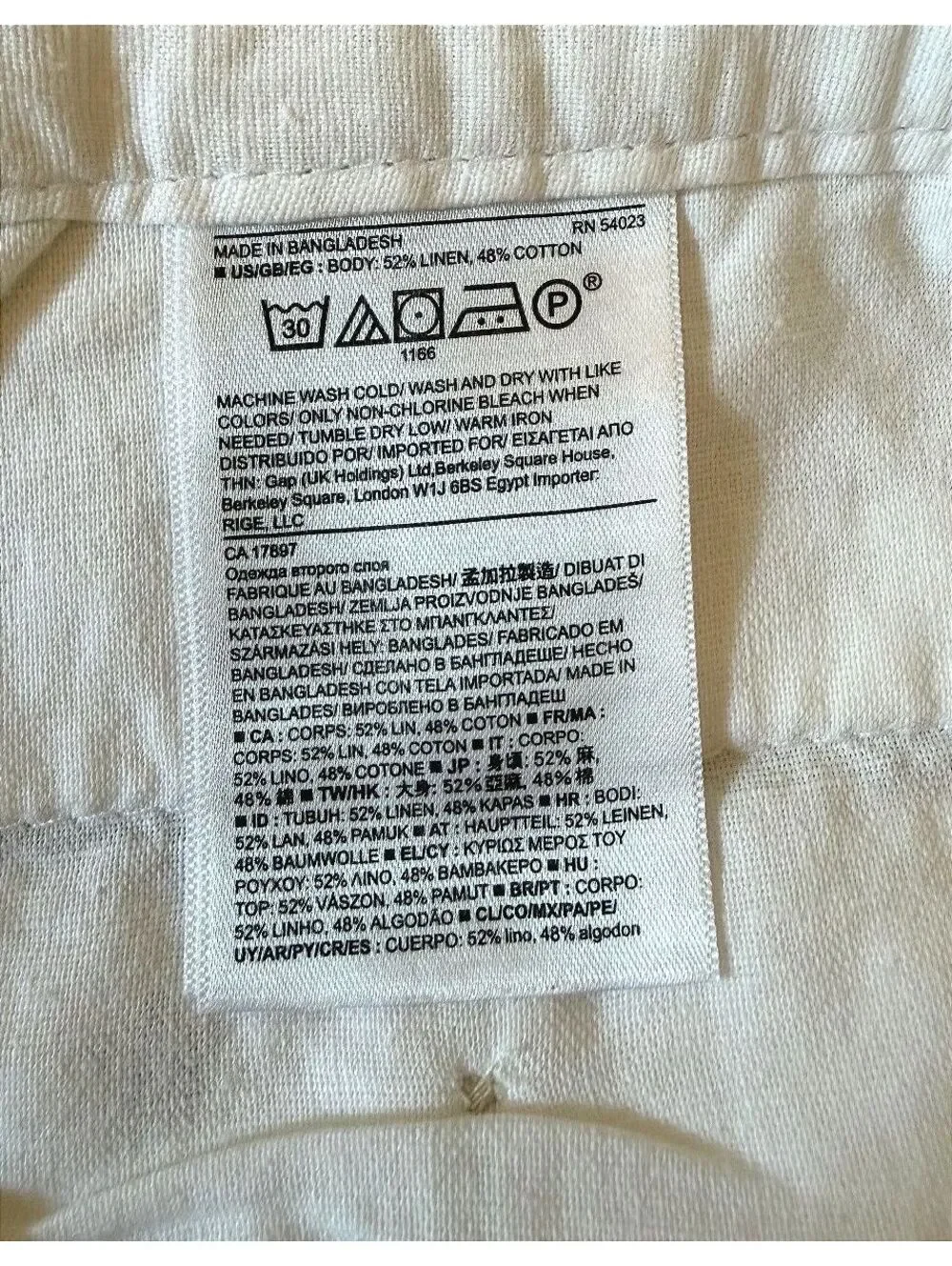Banana Republic White Cotton Linen Blend Capri Pants Size 12